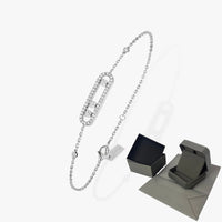 Three Moving Stone Moissanite Bracelet for Women