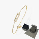 Three Moving Stone Moissanite Bracelet for Women