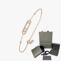 Three Moving Stone Moissanite Bracelet for Women