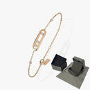 Three Moving Stone Moissanite Bracelet for Women