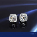 Certified Moissanite Stud Earrings in 925 Silver