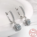 2CT Lab Diamond Moissanite Huggie Earrings