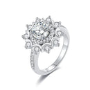 Luxury Moissanite Sunflower Ring for Women