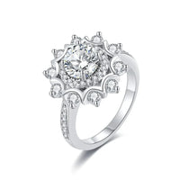 Luxury Moissanite Sunflower Ring for Women