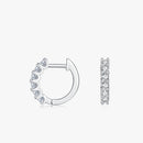 Small D Color Moissanite Earrings in 925 Silver for Women