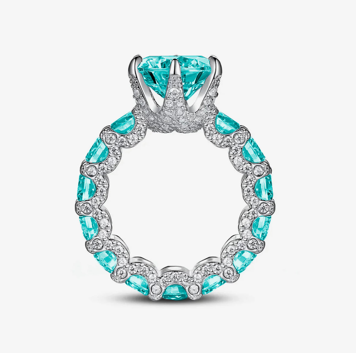 Luxury Ring in 925 Sterling Silver and 18K Gold