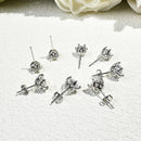 Russian Cut Moissanite Earrings 1/2/4CT Color D VVS in 925 Silver
