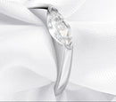 Elegant 925 Silver Ring with 1ct Marquise Moissanite for Women