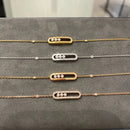 Three Moving Stone Moissanite Bracelet for Women