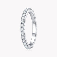 Moissanite Eternity Ring D 2mm in 18K White Gold