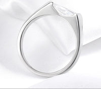 Elegant 925 Silver Ring with 1ct Marquise Moissanite for Women