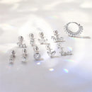 925 Silver Moissanite Flat Back Earrings for Women