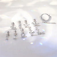 925 Silver Moissanite Flat Back Earrings for Women