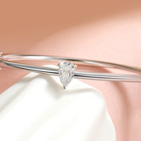 1CT Pear Moissanite Women's Bracelet, 925 Sterling Silver