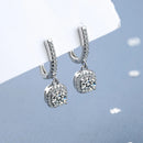 2CT Lab Diamond Moissanite Huggie Earrings