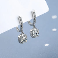 2CT Lab Diamond Moissanite Huggie Earrings