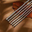 Moissanite Tennis Bracelet for Women 4mm in 925 Silver White Gold Plated