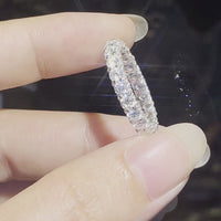 Transparent Moissanite Ring in 925 Silver