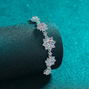2.6CT Moissanite Flower Bracelet in 925 Silver