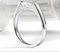Elegant 925 Silver Ring with 1ct Marquise Moissanite for Women