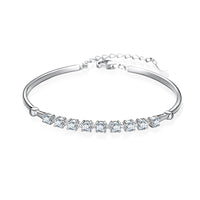 GRA Certified Moissanite Diamond Bracelet for Women in Genuine 925 Silver
