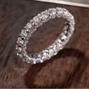 Transparent Moissanite Ring in 925 Silver