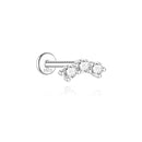 925 Silver Moissanite Flat Back Earrings for Women