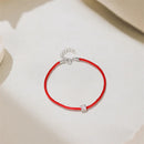 925 Silver Moissanite Diamond Red Rope Bracelet for Women