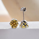 Russian Cut Moissanite Earrings 1/2/4CT Color D VVS in 925 Silver