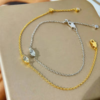 Solitaire Moissanite Bracelet for Women Pear Cut Marquise Heart