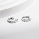 Small D Color Moissanite Earrings in 925 Silver for Women