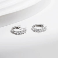 Small D Color Moissanite Earrings in 925 Silver for Women
