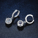 1ct Round Moissanite Earrings for Women in 925 Silver
