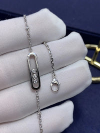 Three Moving Stone Moissanite Bracelet for Women