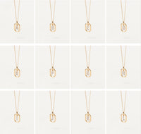 18K Gold Plated A–Z Letter Pendant Necklace in 925 Silver