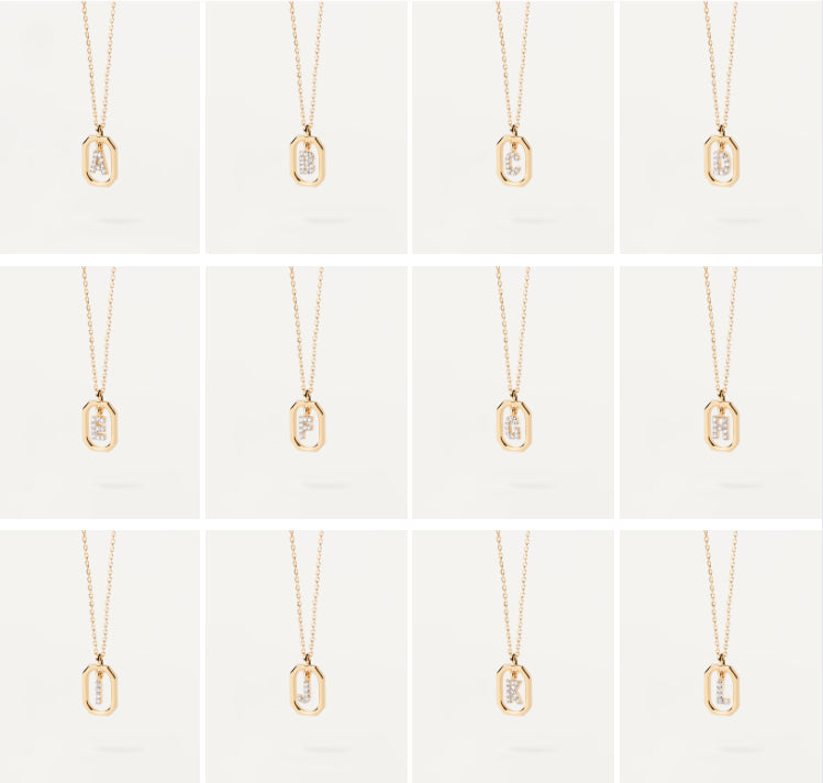 18K Gold Plated A–Z Letter Pendant Necklace in 925 Silver