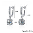 2CT Lab Diamond Moissanite Huggie Earrings