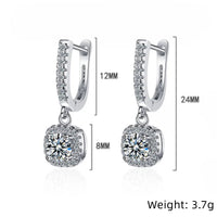 2CT Lab Diamond Moissanite Huggie Earrings
