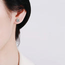 D Color Moissanite Screwback Earrings in 925 Silver