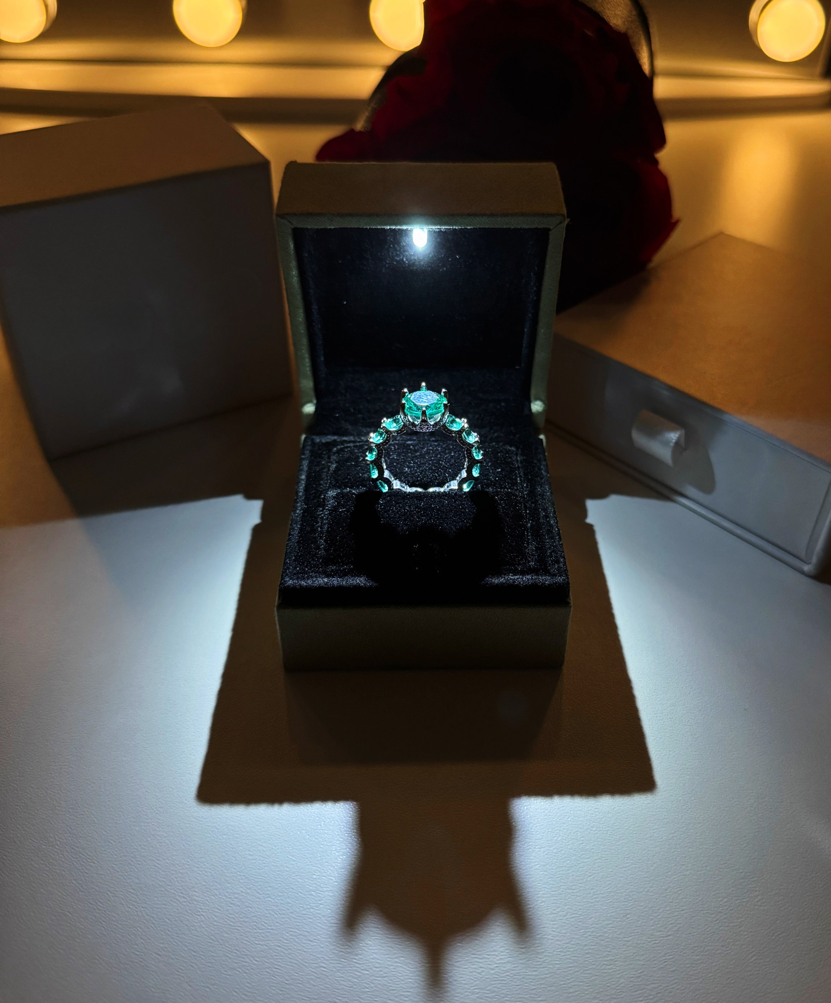 Luxury Ring in 925 Sterling Silver and 18K Gold