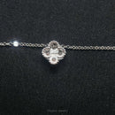 Moissanite Clover Necklace in 925 Silver