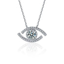 Moissanite Waking Eye Pendant Necklace in 925 Silver