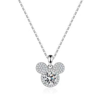 Mickey Full Moissanite Necklace in 925 Silver