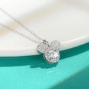 Mickey Full Moissanite Necklace in 925 Silver