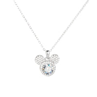 Mickey Full Moissanite Necklace in 925 Silver