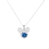 Mickey Full Moissanite Necklace in 925 Silver