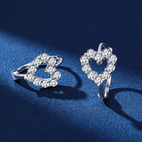 18K Gold Plated Moissanite Hoop Earrings in 925 Silver