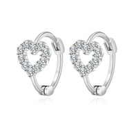 18K Gold Plated Moissanite Hoop Earrings in 925 Silver