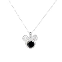 Mickey Full Moissanite Necklace in 925 Silver