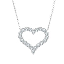 1.2CT Moissanite Heart Pendant Necklace in 925 Silver